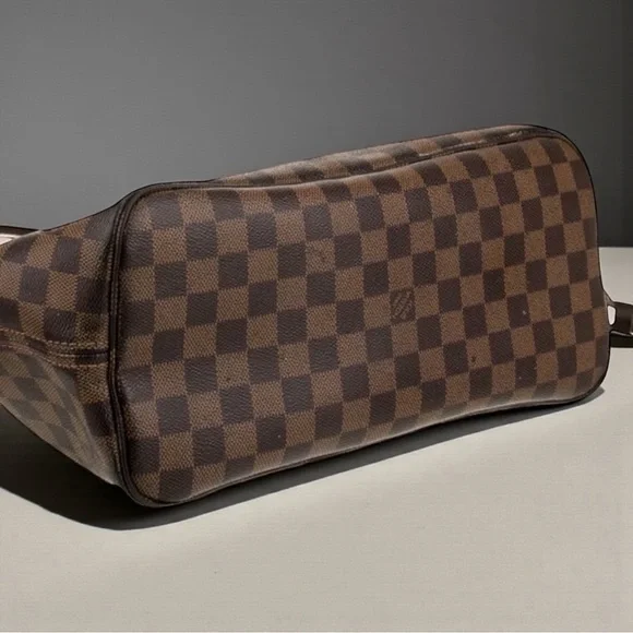 Louis Vuitton Neverfull MM – Damier Ebene Brown Checkered Tote Bag - Picture 2 of 5